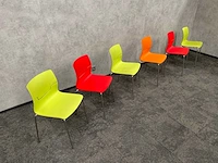 6x gaber slot - nestelbare kantinestoel - groen, rood, oranje - afbeelding 4 van  7