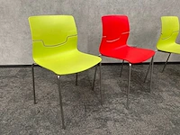 6x gaber slot - nestelbare kantinestoel - groen, rood, oranje - afbeelding 5 van  7