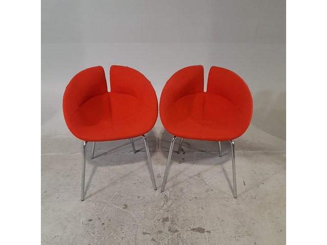 6x gestoffeerde kuipstoel, moroso, fjord p. urquiola - afbeelding 1 van  6