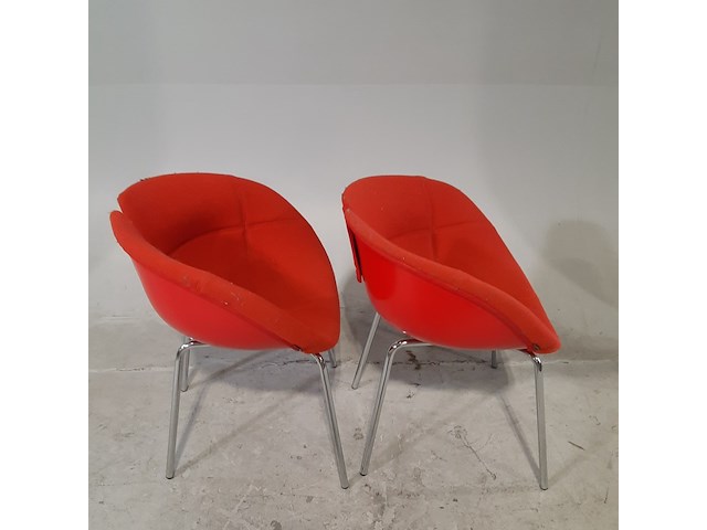 6x gestoffeerde kuipstoel, moroso, fjord p. urquiola - afbeelding 2 van  6