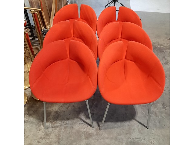 6x gestoffeerde kuipstoel, moroso, fjord p. urquiola - afbeelding 5 van  6