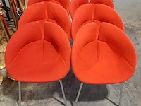 6x gestoffeerde kuipstoel, moroso, fjord p. urquiola - afbeelding 5 van  6