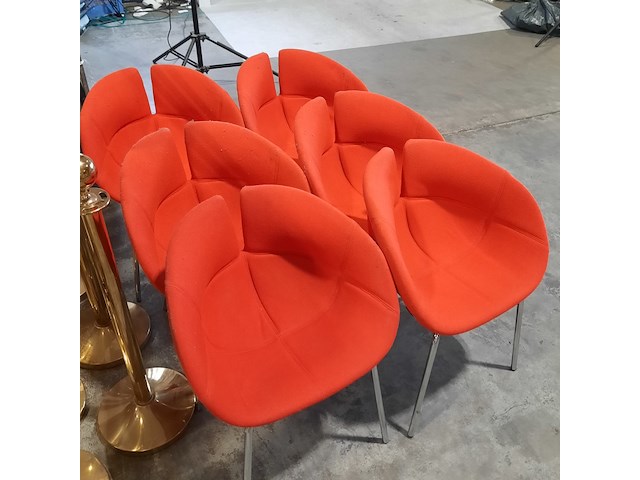 6x gestoffeerde kuipstoel, moroso, fjord p. urquiola - afbeelding 6 van  6