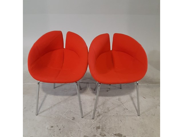 6x gestoffeerde kuipstoel, moroso, fjord p. urquiola - afbeelding 1 van  6