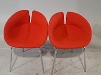 6x gestoffeerde kuipstoel, moroso, fjord p. urquiola - afbeelding 1 van  6