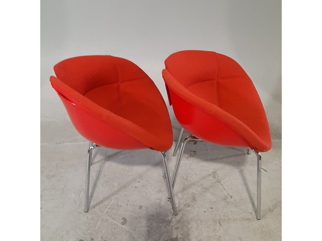 6x gestoffeerde kuipstoel, moroso, fjord p. urquiola - afbeelding 2 van  6