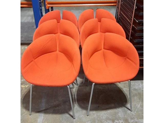 6x gestoffeerde kuipstoel, moroso, fjord p. urquiola - afbeelding 5 van  6