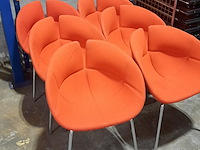 6x gestoffeerde kuipstoel, moroso, fjord p. urquiola - afbeelding 6 van  6