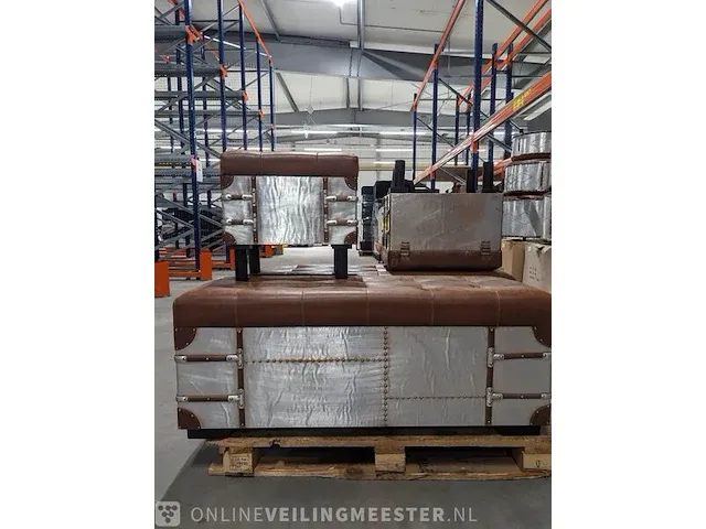 6x industriële opbergkist / voetenbank - afbeelding 3 van  7
