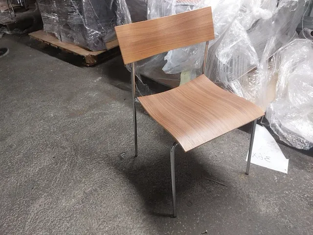 6x lammhults campus stoel, walnoot hout/metaal - afbeelding 1 van  2