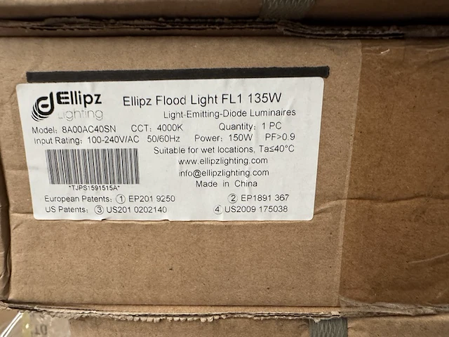 6x led flood light fl1 135w 4000k ellipz lighting - afbeelding 5 van  5