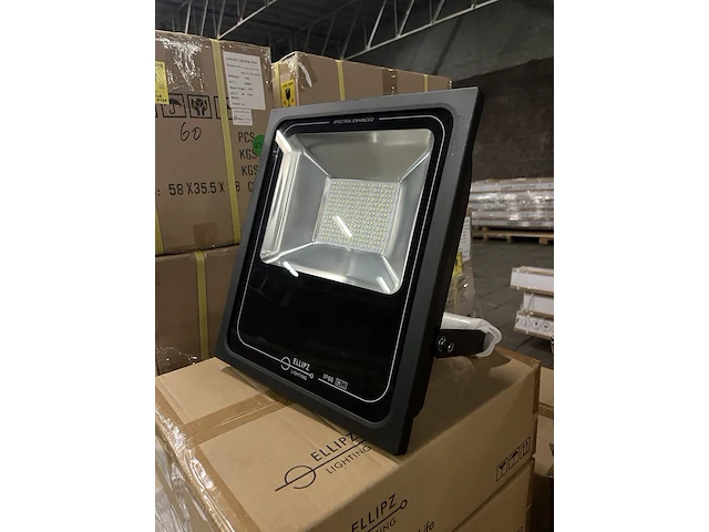 6x led flood light/bouwlamp 80w 5700k ip66 ellipz lighting - afbeelding 1 van  5