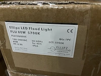 6x led flood light/bouwlamp 80w 5700k ip66 ellipz lighting - afbeelding 5 van  5