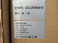 6x led panel light 36w 4000k 595x595x30 mm ellipz lighting - afbeelding 3 van  4