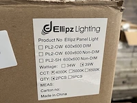 6x led panel light 39w 4000k 600x600 mm ellipz lighting - afbeelding 4 van  4