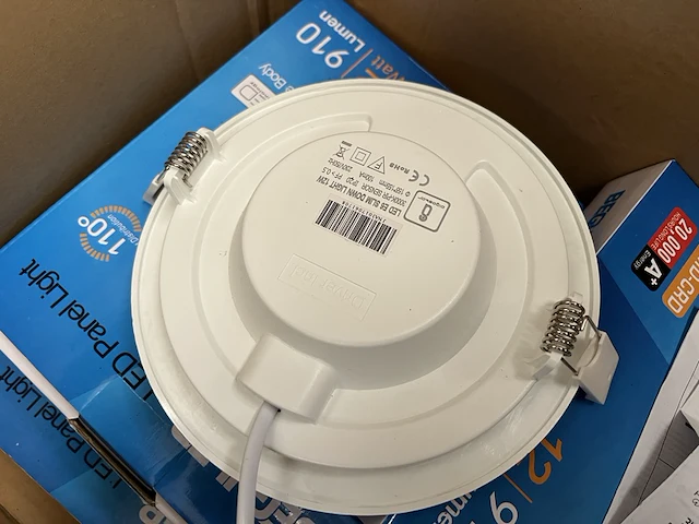6x led panel light met sensor 12w 3000k 155x155 mm beghler - afbeelding 4 van  4
