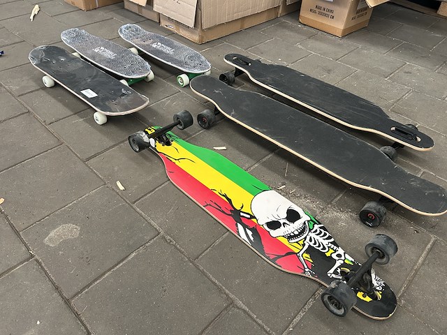 6x longboard, skateboard - afbeelding 1 van  7