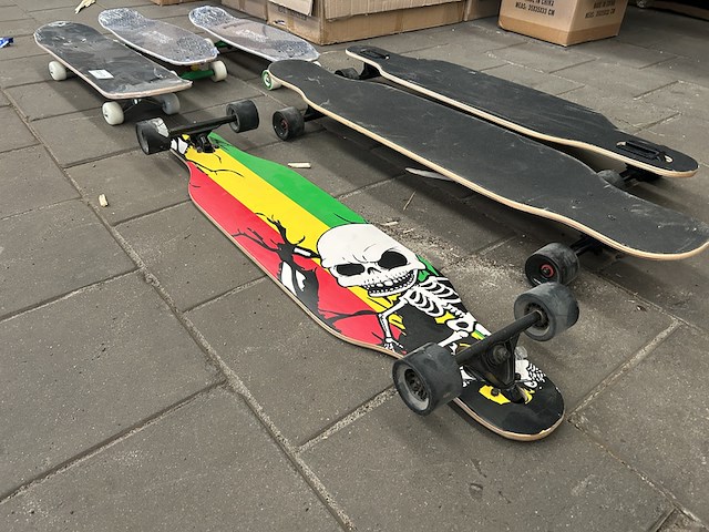 6x longboard, skateboard - afbeelding 7 van  7