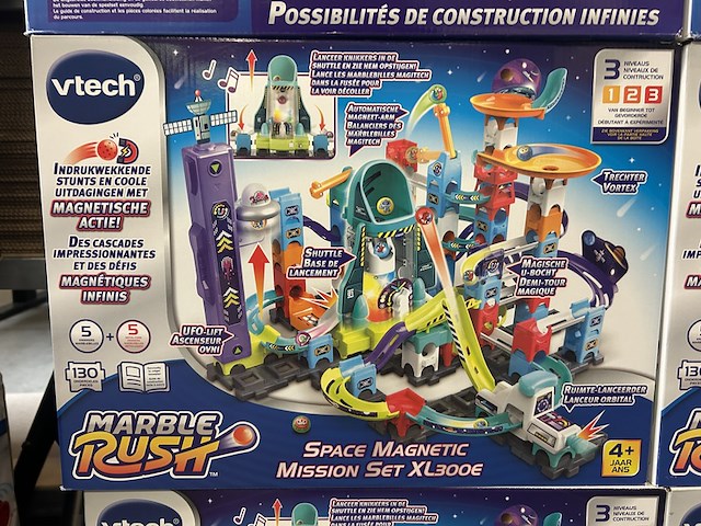 6x marble rush knikkerbaan vtech, space magnetic mission set xl300e - afbeelding 3 van  4