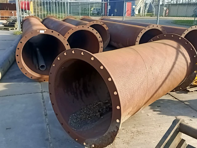 6x metalen buis met flens - afbeelding 3 van  6