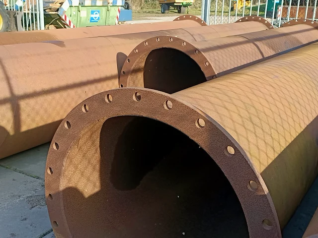 6x metalen buis met flens - afbeelding 5 van  6