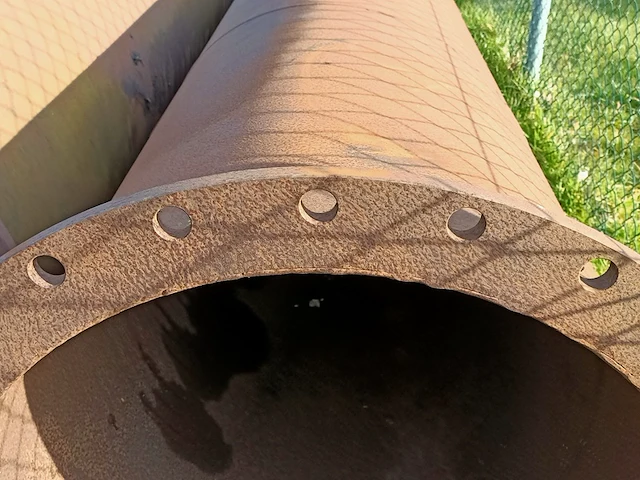 6x metalen buis met flens - afbeelding 6 van  6