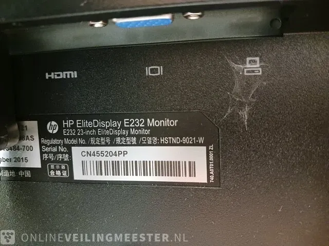 6x monitor hp elitedisplay e232, met 3 dockingstation - afbeelding 9 van  21