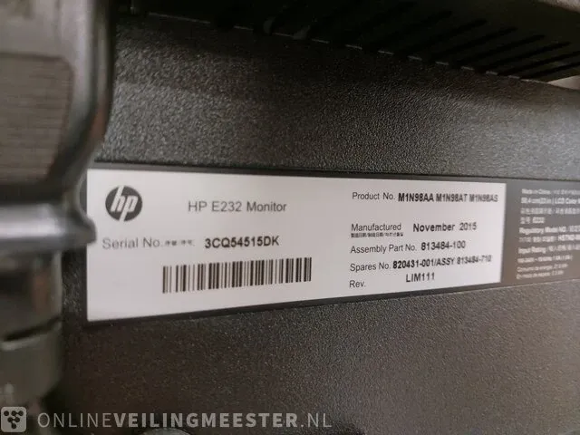 6x monitor hp elitedisplay e232, met 3 dockingstation - afbeelding 11 van  21