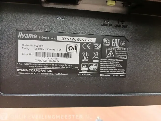6x monitor iiyama pro lite 24", met 2x dockingstation - afbeelding 16 van  20