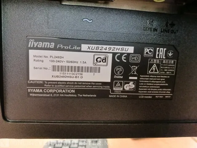 6x monitor iiyama pro lite 24", met 3x dockingstation - afbeelding 13 van  22
