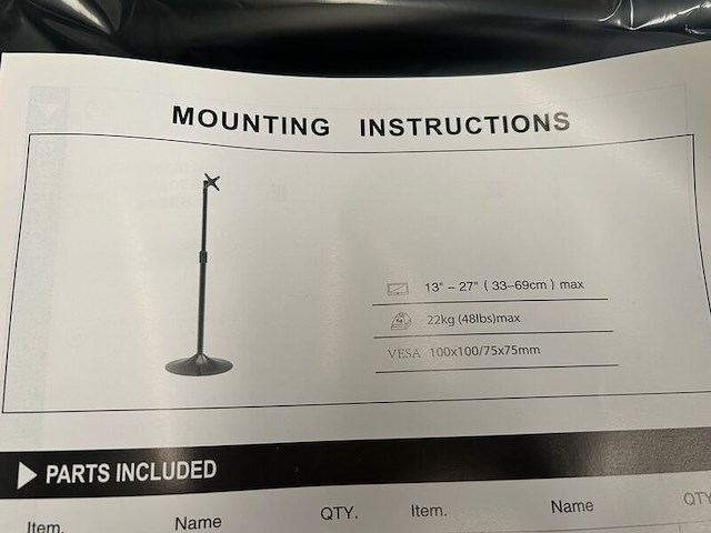 6x monitor stand bracket 13-27" solid sam creative, braga000001 - afbeelding 3 van  4