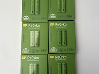 6x oplaadbare aa batterijen gp recyko - afbeelding 1 van  1