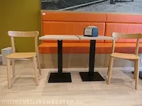 6x restauranttafel met 6x houten stoel - afbeelding 2 van  9