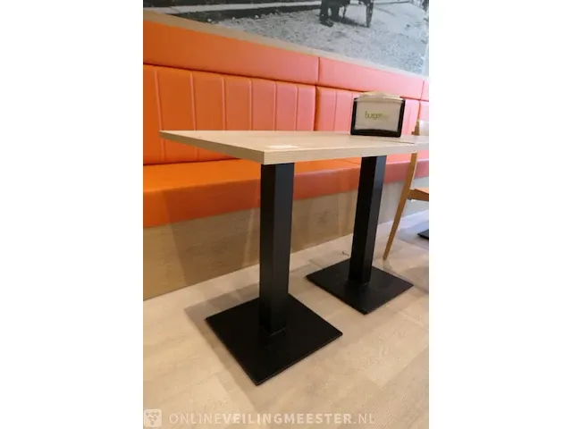6x restauranttafel met 6x houten stoel - afbeelding 3 van  9