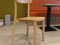 6x restauranttafel met 6x houten stoel - afbeelding 7 van  9