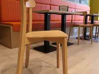6x restauranttafel met 6x houten stoel - afbeelding 8 van  9