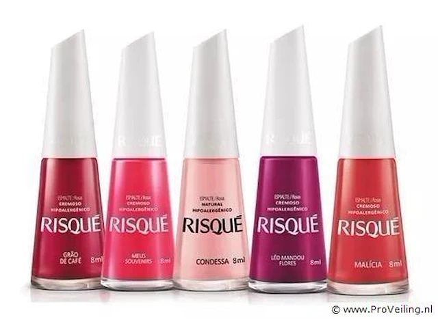 6x risque nagellak - bordeaux - 8ml - afbeelding 1 van  1