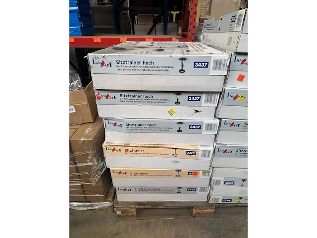 6x seat trainer, extra hoge bureaustoel, fitnesskruk living art - afbeelding 1 van  4