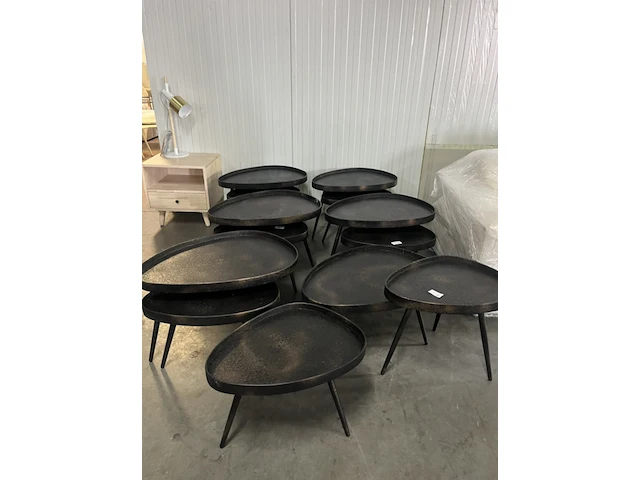 6x set van 2 bijzettafels bepurehome, crude, brons - afbeelding 1 van  4