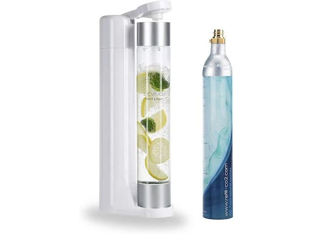 6x sodamaker met bruiswaterfles 1 liter en co2 kooldioxide-cartridge levivo fruit & fun - afbeelding 1 van  3