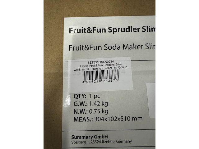 6x sodamaker met bruiswaterfles 1 liter en co2 kooldioxide-cartridge levivo fruit & fun - afbeelding 3 van  3