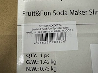 6x sodamaker met bruiswaterfles 1 liter en co2 kooldioxide-cartridge levivo fruit & fun - afbeelding 3 van  3