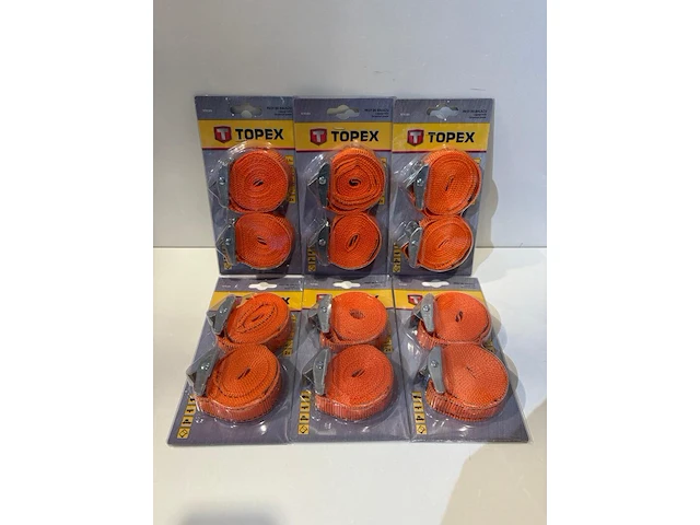 6x spanband 2,5 meter, topex - afbeelding 1 van  1