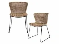 6x stoel woood, wings, naturel/zwart
