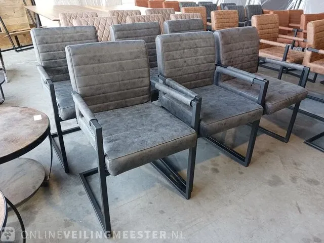 6x stoelen, antraciet, 2022 - afbeelding 1 van  5
