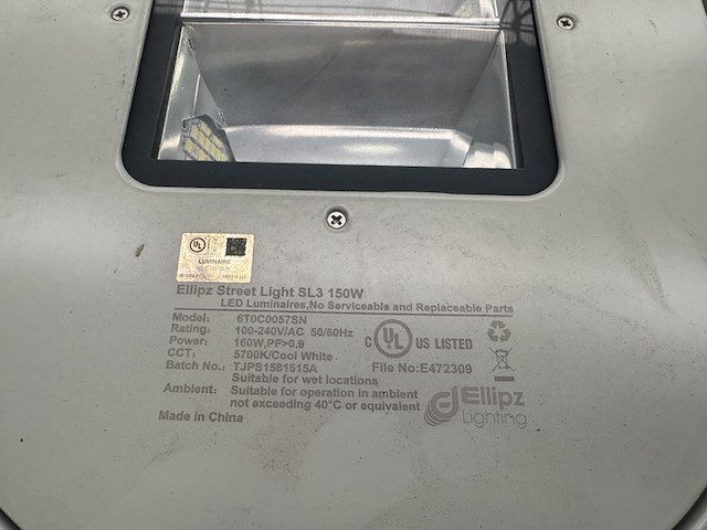 6x street light sl3 150w 5700k ellipz lighting - afbeelding 4 van  7