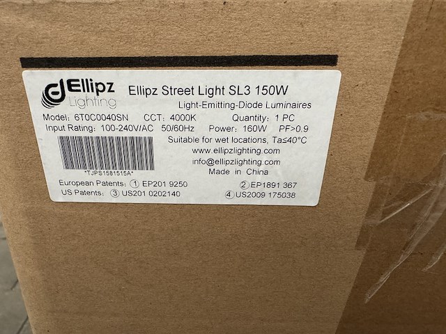 6x street light sl3 150w 5700k ellipz lighting - afbeelding 7 van  7