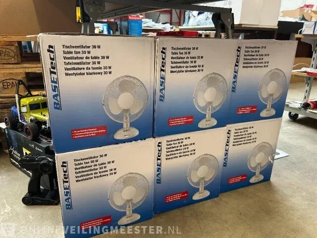 6x tafelventilator 30w basetech - afbeelding 1 van  6