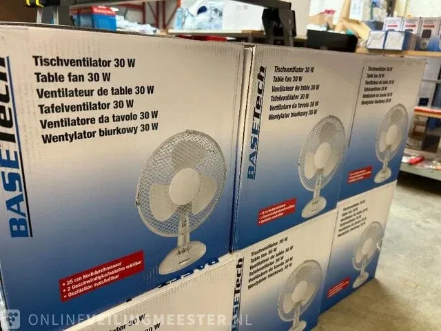 6x tafelventilator 30w basetech - afbeelding 2 van  6