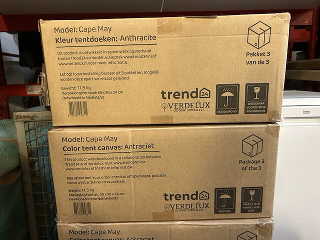 6x tentdoek trend24, antraciet - afbeelding 2 van  6